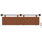 vidaXL Tête de lit suspendue Marron PU antique