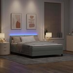 vidaXL Lit à ressorts avec matelas Gris clair 160 x 200 cm Velours