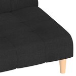 vidaXL Canapé-lit à 2 places noir tissu