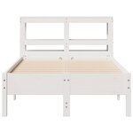 vidaXL Cadre de lit sans matelas blanc 75x190 cm bois de pin massif