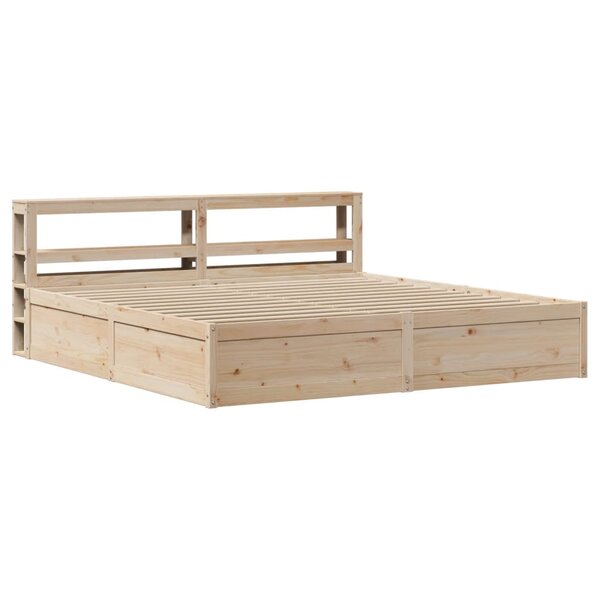 vidaXL Cadre de lit avec tête de lit 200x200 cm Bois de pin massif