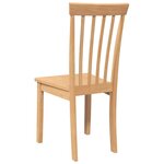 vidaXL Chaises à manger 2 Pièces bois massif naturel caoutchouc