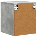 vidaXL Cabinet de chevet mural 2 Pièces Gris béton 34 5 x 33 x 40 cm