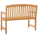 vidaXL Banc en Bois Sculpté en Rose 114 x 60 5 x 95 cm Naturel