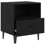 vidaXL Cabinet de chevet 2 Pièces Chêne noir 40 x 35 x 47.5 cm