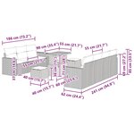 vidaXL Ensemble de canapé de jardin avec coussin 10 Pièces Gris polyrotin