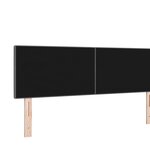 vidaXL Tête de lit LED avec bandes LED Gris foncé 160 cm tissu