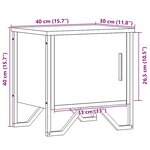 vidaXL Table de chevet chêne fumé 40x30x40 cm bois d'ingénierie