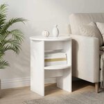 vidaXL Meuble d'appoint 2 pc Blanc Brillant Ø40 x 50 cm