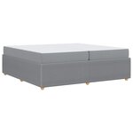 vidaXL Cadre de lit avec matelas Gris clair 200 x 200 cm tissu