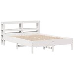 vidaXL Cadre de lit sans matelas blanc 160x200 cm bois de pin massif