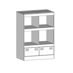 vidaXL Buffet haut blanc 67x39x95 cm acier