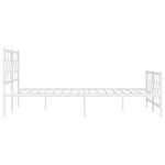 vidaXL Cadre de lit métal sans matelas et pied de lit blanc 200x200 cm