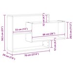 vidaXL Étagère murale chêne artisanal 104x20x58 5 cm bois d'ingénierie