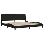 vidaXL Cadre de lit sans matelas Hanko noir 200x200 cm tissu
