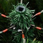 vidaXL Sapin de Noël artificiel à charnières avec neige floquée 210 cm