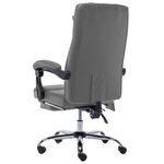vidaXL Chaise de bureau de massage Anthracite Similicuir