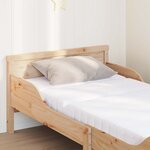 vidaXL Cadre de lit avec matelas Marron 80 x 200 cm Bois massif en pin