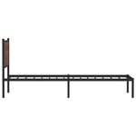 vidaXL Cadre de lit en métal avec tête de lit chêne marron 107x203 cm