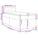 vidaXL Sommier à lattes de lit et matelas Vert foncé 80x200 cm Velours