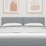 Tête de lit LED vidaXL Design Blocs en Diamant Gris Clair 144 cm Tissu