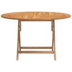 vidaXL Table pliable de jardin Ø 110x75 cm bois massif de teck