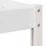 Cadre de Lit vidaXL avec Tête de Lit Blanc 140x220 cm en Bois Massif de Pin