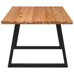 vidaXL Table à manger marron clair bois de chêne massif rectangulaire