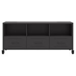 vidaXL Meuble TV noir 100 5x39x43 5 cm acier
