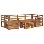 vidaXL Ensemble de canapés d'extérieur 7 pc Naturel