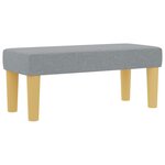 vidaXL Lit à ressorts avec matelas Gris clair 90 x 190 cm tissu