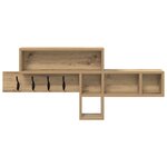 vidaXL Porte-manteau mural chêne artisanal 100 x 12 x 43 5 cm