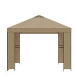 vidaXL Pavillon 3 x 3 m Beige Polyester et Acier 190 gsm