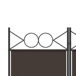 vidaXL Cloison de séparation 3 panneaux Marron 120x200 cm Tissu