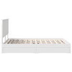 vidaXL Lit de Rangement Blanc 140 x 200 cm Bois d'ingénierie