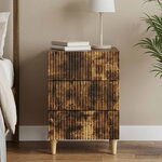 vidaXL Cabinet de chevet Chêne fumé 43 x 41 x 66 5 cm
