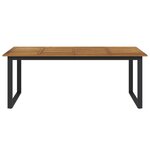 vidaXL Table de jardin et pieds en forme de U 200x90x75 cm bois acacia