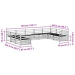 vidaXL Ensemble de canapés d'extérieur 9 pc Naturel