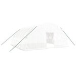 vidaXL Serre avec cadre en acier blanc 36 m² 6x6x2 85 m