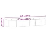 vidaXL Lit surélevé de jardin Acier enduit de poudre marron