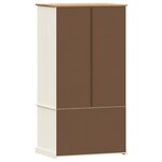 vidaXL Garde-robe VIGO blanc 90x55x170 cm bois massif de pin