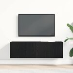 vidaXL Meuble TV Chêne noir 100 x 30 x 30 cm Bois d'ingénierie
