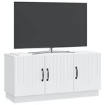 vidaXL Meuble TV Blanc 99 x 34 5 x 47 cm Bois d'ingénierie