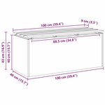 vidaXL Banc de jardin Argent 100 x 40 x 43 cm Acier galvanisé