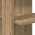 vidaXL Bureau d'angle avec rangement avec étagère chêne artisanal
