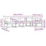 vidaXL Ensemble de canapés d'extérieur 4 pc Blanc et Beige Polyester