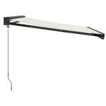 vidaXL Auvent rétractable crème 3x2 5 m tissu et aluminium