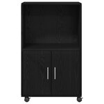 Cabinet roulant vidaXL Chêne noir 55x40x91 cm Bois d'ingénierie