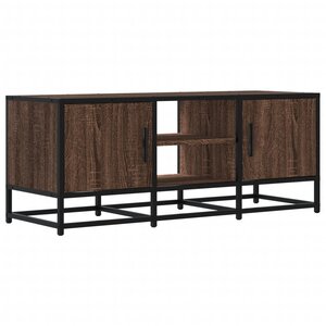 vidaXL Meuble TV chêne marron 100x35x41 cm bois d'ingénierie et métal