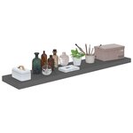 vidaXL Étagère murale flottante Gris brillant 120x23 5x3 8 cm MDF